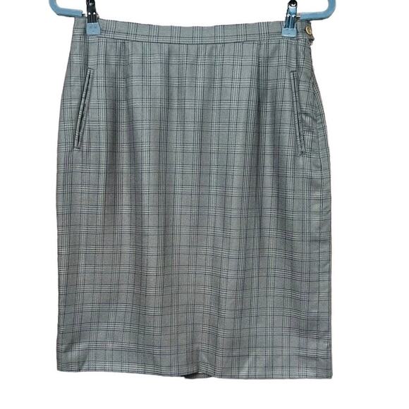 Burberry Vintage Wool Mid-length Skirt Sz 44 EU Sz 6 US Authentic Made in Italy - Picture 1 of 13